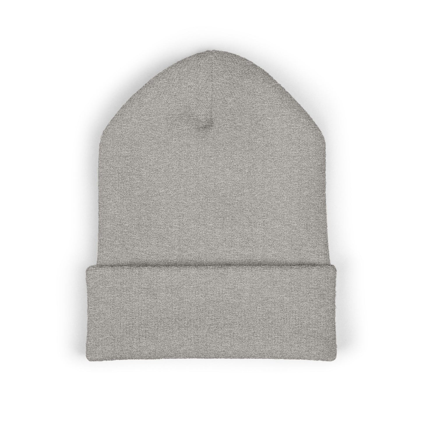 DMV Bimmers Classic Cuffed Beanie - Embroidered White Knit Hat for Car Enthusiasts