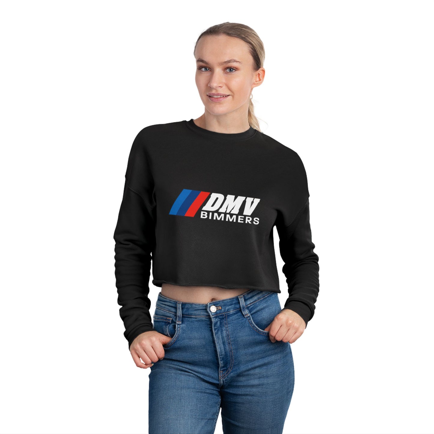 DMV Bimmers Women's Cropped Sweatshirt – Stylish & Trendy Apparel for Car Enthusiasts