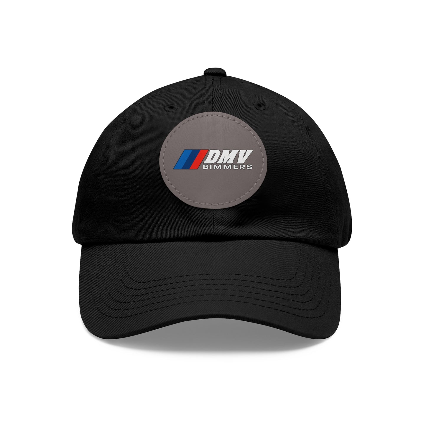 Dad Hat with Leather Patch (Round)