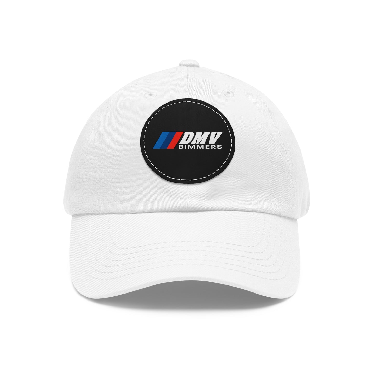 Dad Hat with Leather Patch (Round)