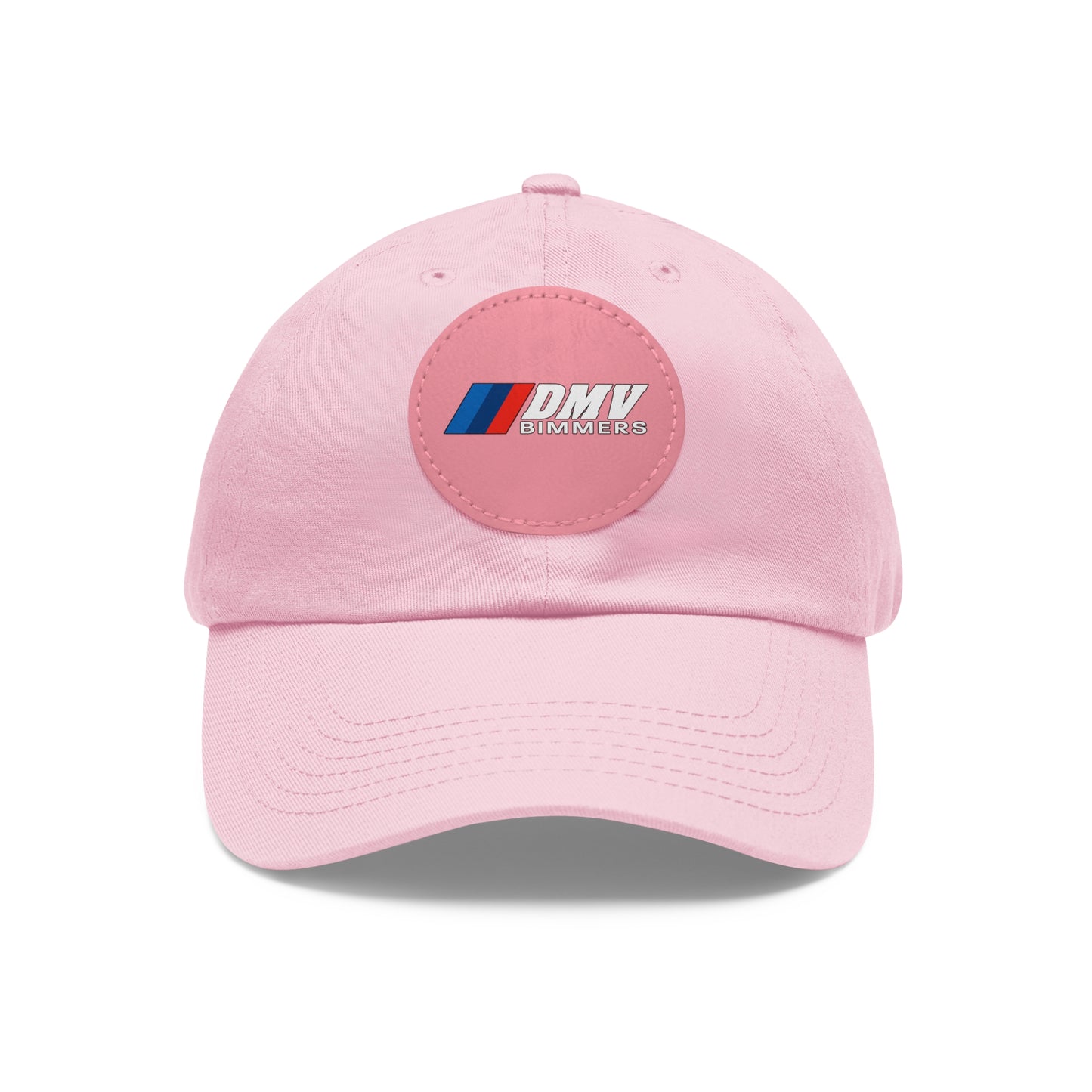 Dad Hat with Leather Patch (Round)