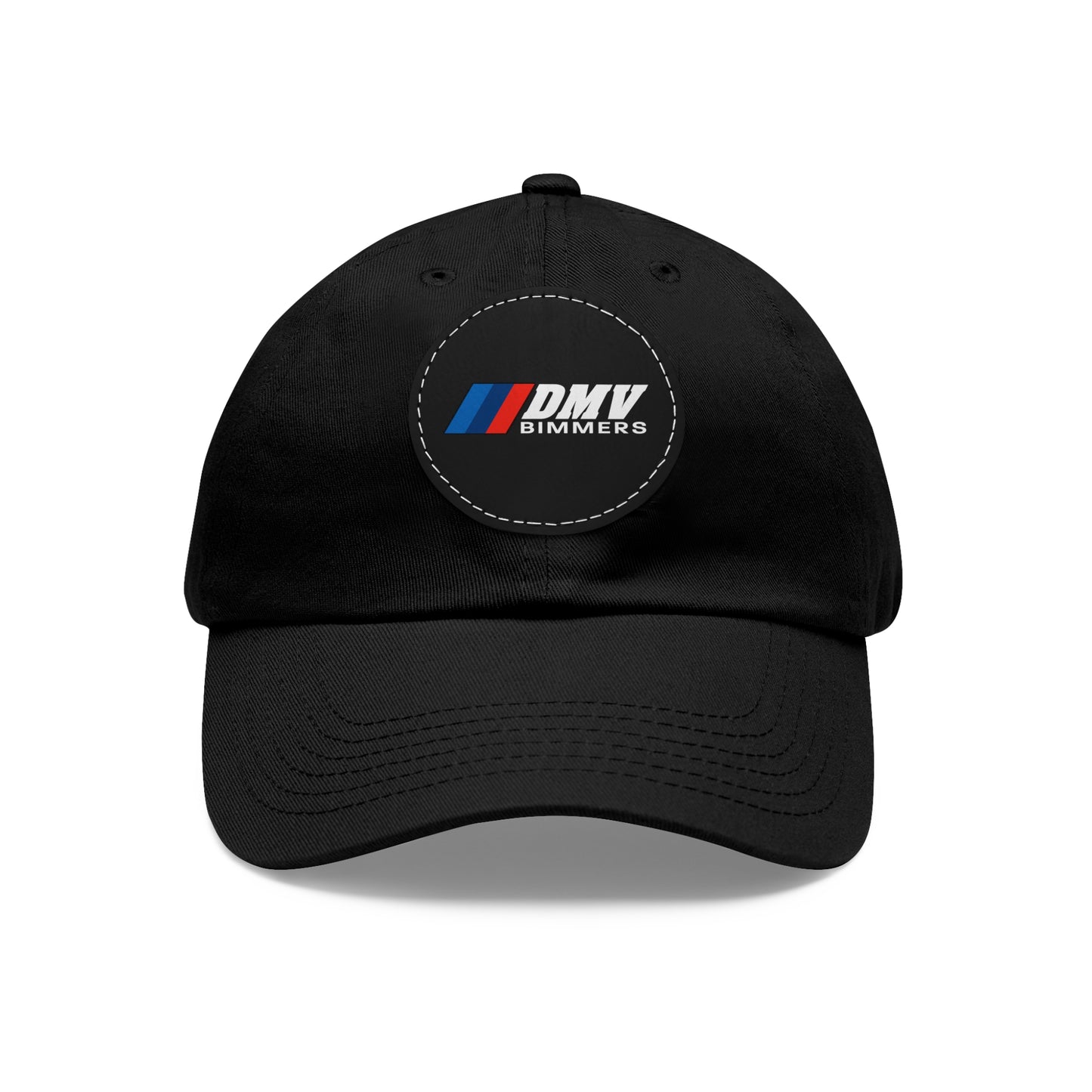 Dad Hat with Leather Patch (Round)
