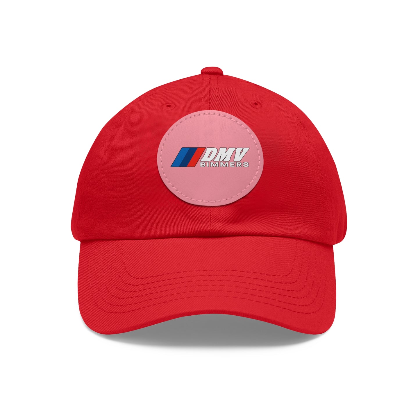 Dad Hat with Leather Patch (Round)