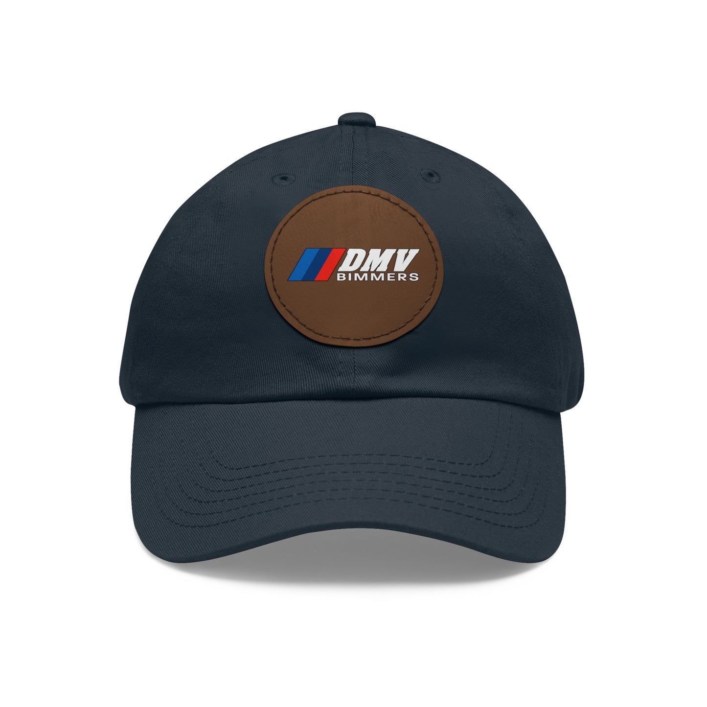 Dad Hat with Leather Patch (Round)