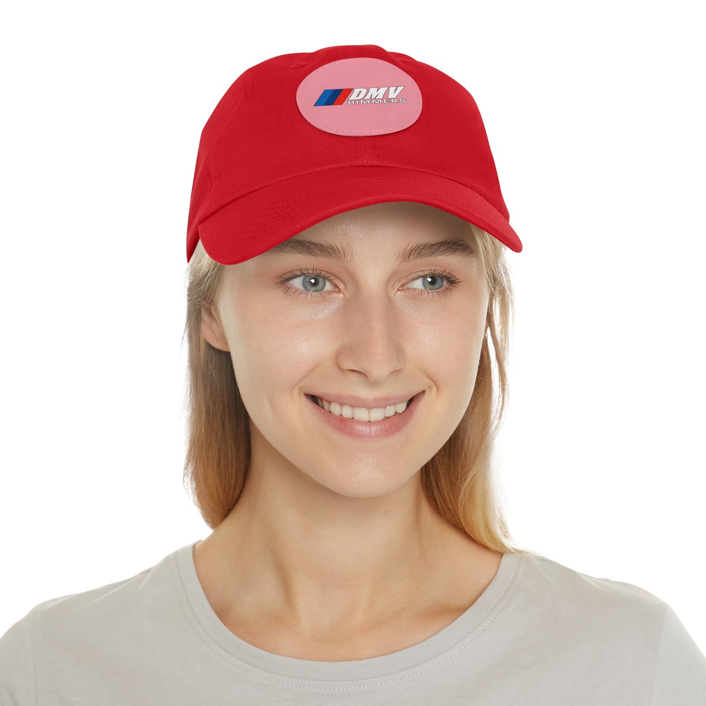 Dad Hat with Leather Patch (Round)