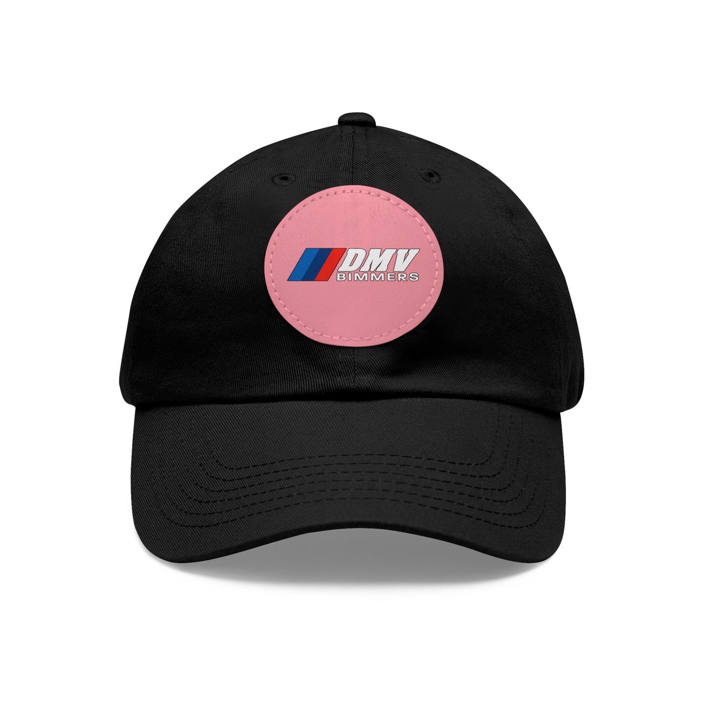 Dad Hat with Leather Patch (Round)