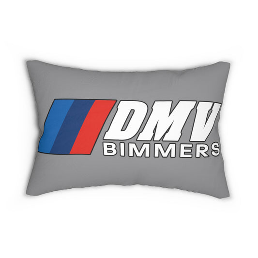 Spun Polyester Lumbar Pillow-Gray