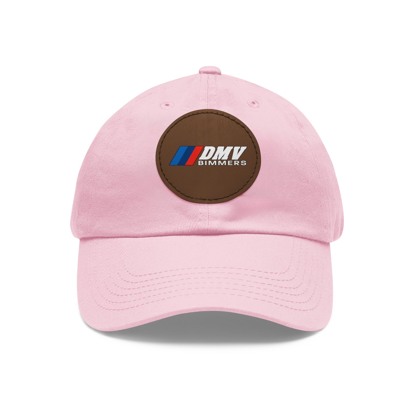Dad Hat with Leather Patch (Round)