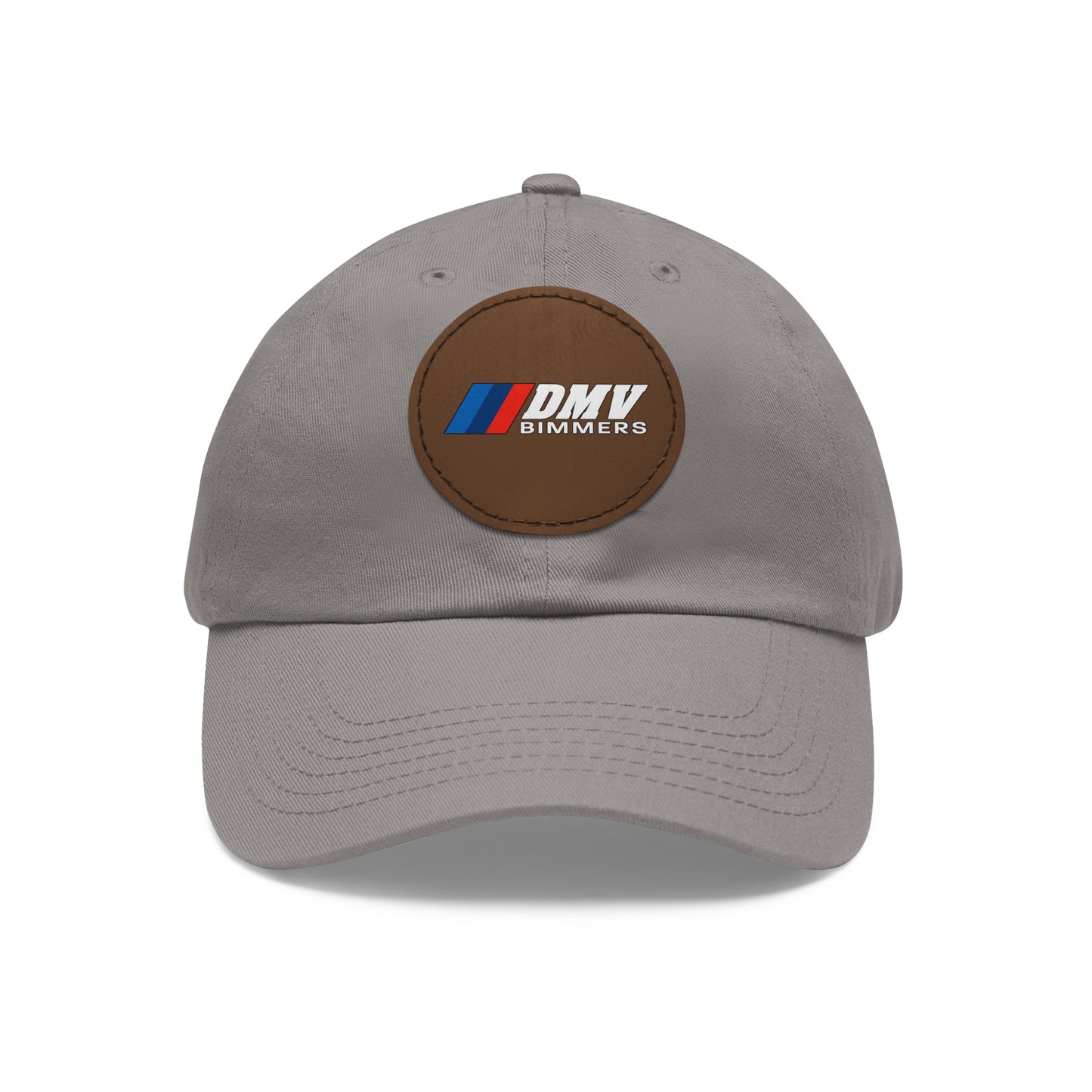 Dad Hat with Leather Patch (Round)