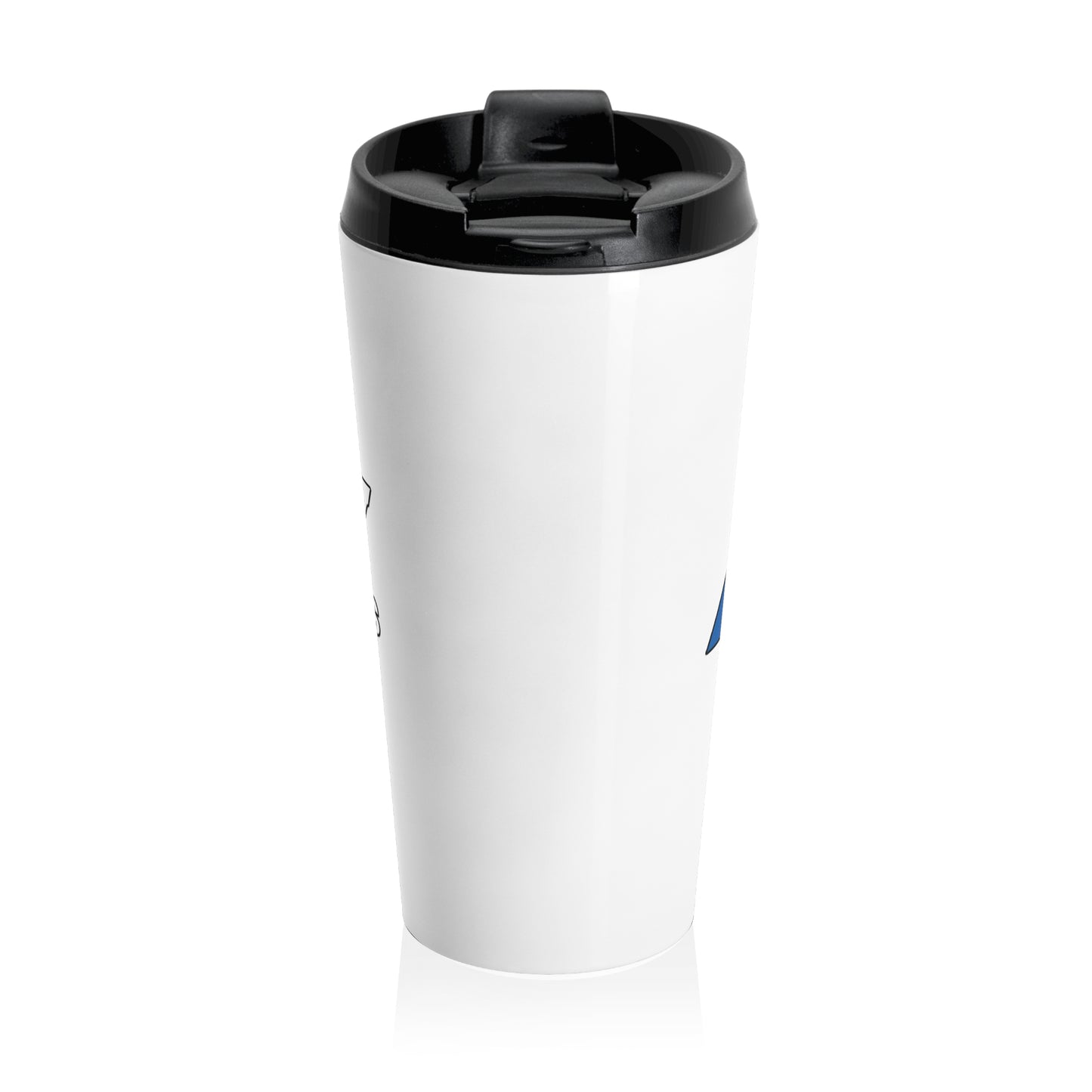 Stainless Steel Travel Mug Horizontal Logo Design