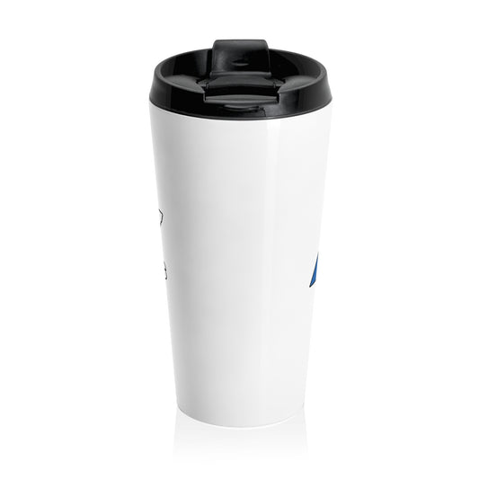 Stainless Steel Travel Mug Horizontal Logo Design