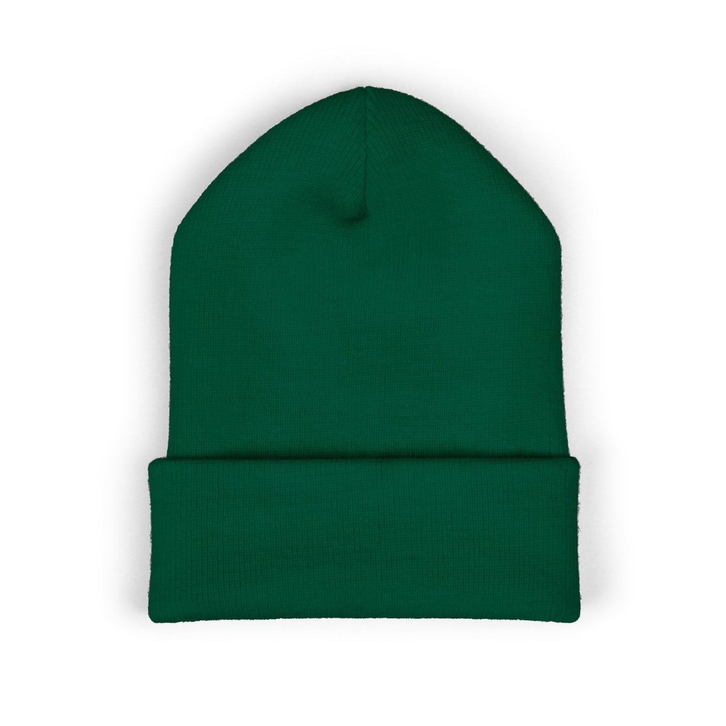 DMV Bimmers Classic Cuffed Beanie - Embroidered White Knit Hat for Car Enthusiasts