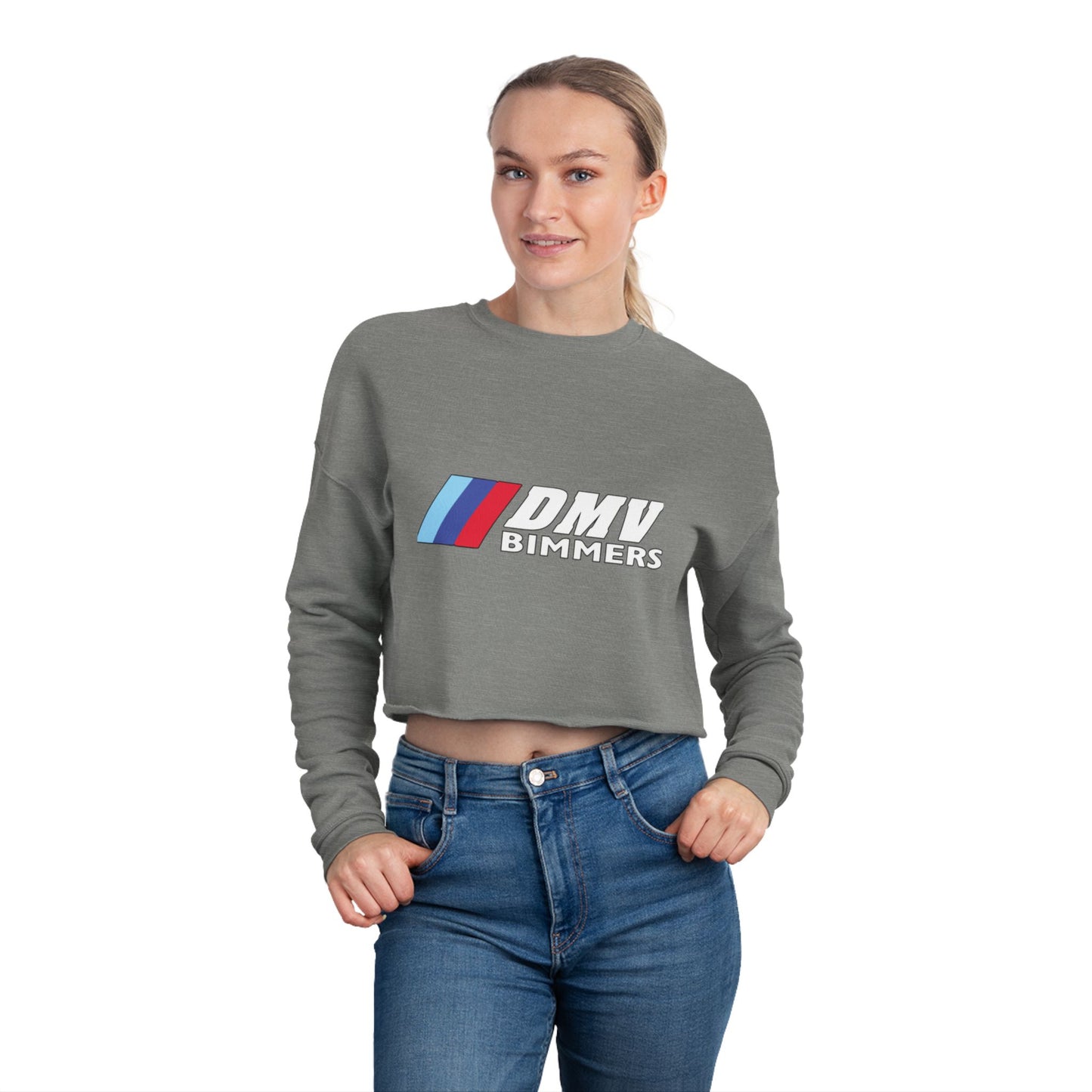 DMV Bimmers Women's Cropped Sweatshirt – Stylish & Trendy Apparel for Car Enthusiasts