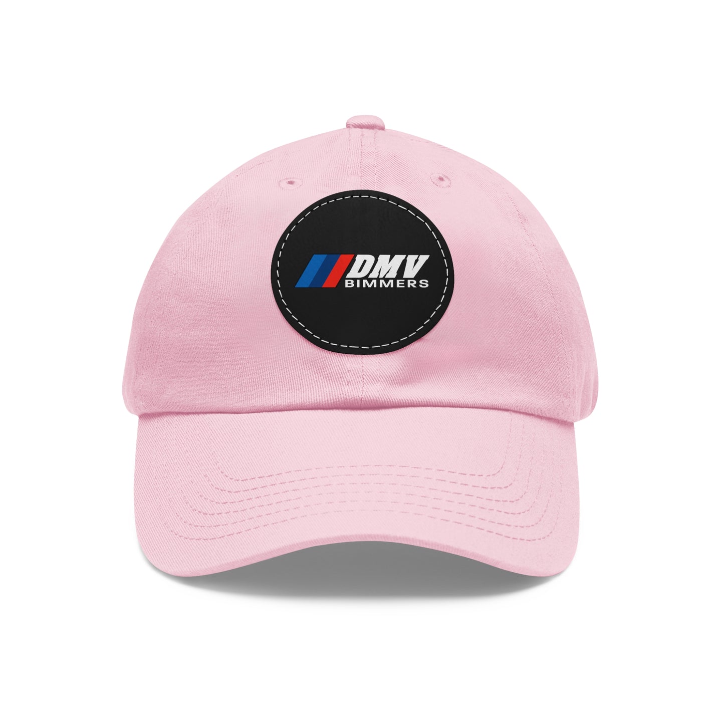 Dad Hat with Leather Patch (Round)