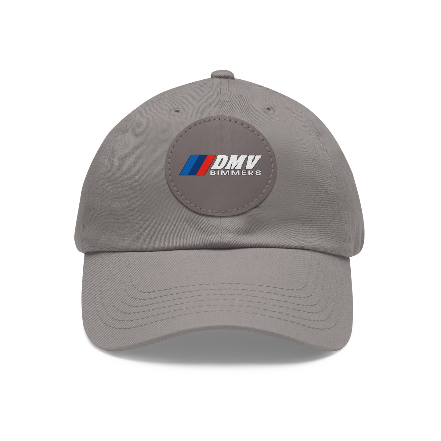 Dad Hat with Leather Patch (Round)