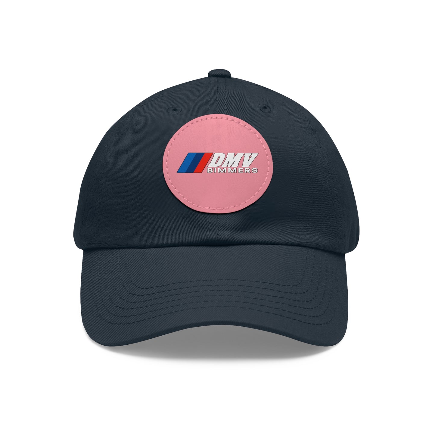 Dad Hat with Leather Patch (Round)
