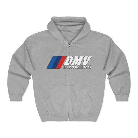 DMV Bimmers (Gildan Brand) Unisex Full Zip Hoodie