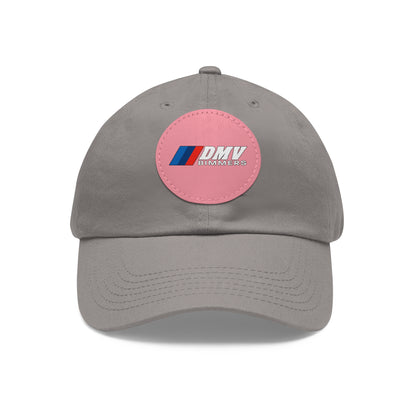 Dad Hat with Leather Patch (Round)