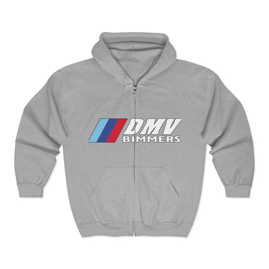 DMV Bimmers Unisex Full Zip Hoodie - Comfortable & Stylish for Car Enthusiasts