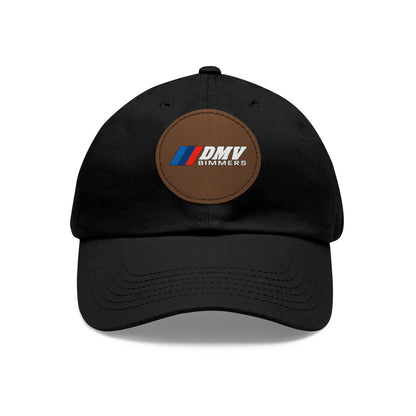 Dad Hat with Leather Patch (Round)