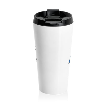 Stainless Steel Travel Mug Horizontal Logo Design