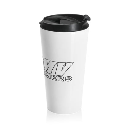Stainless Steel Travel Mug Horizontal Logo Design