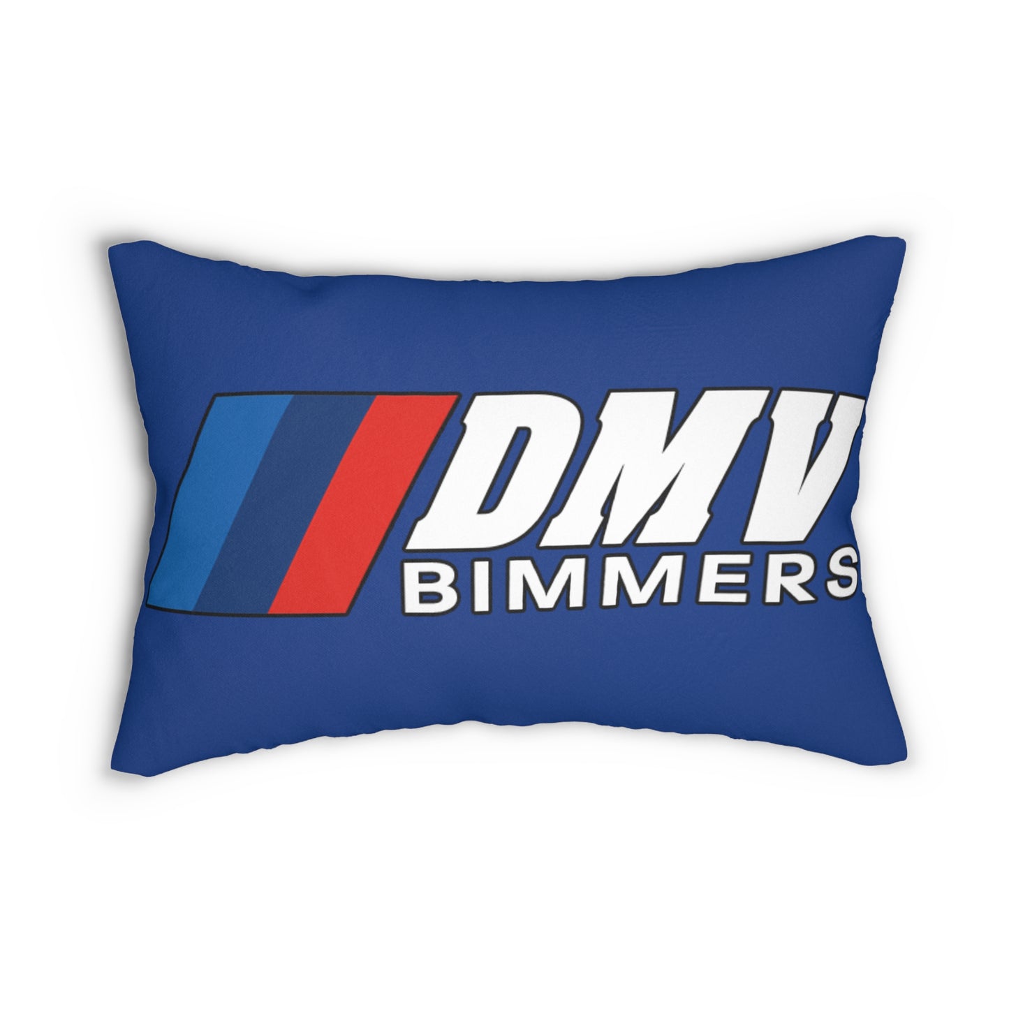 Spun Polyester Lumbar Pillow-Dark Blue